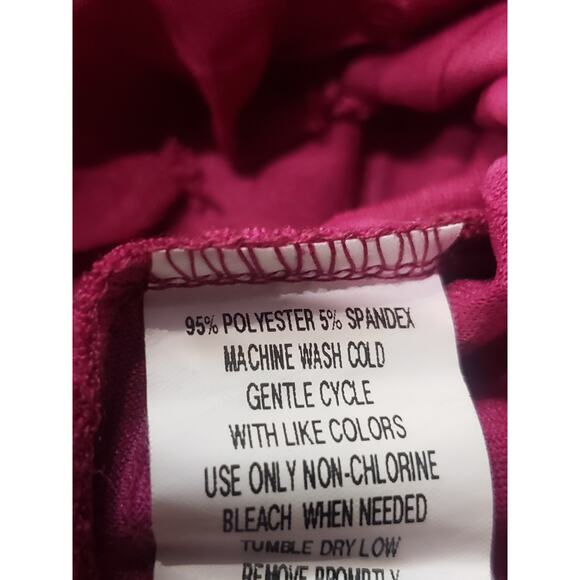 Sunny Leigh Petite Purple / Pink Ruffle Short Sleeved Blouse Top | Size PM - Picture 4 of 7